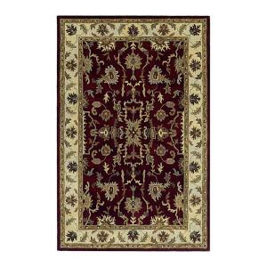 Kaleen Presidential Picks Dyches Burgundy 3 ft. 6 in. x 5 ft. 6 in. Area Rug