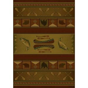 United Weavers Colorado Lodge Beige and Rust 7 ft. 10 in. x 10 ft. 6 in. Area Rug