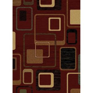 United Weavers Interlude Burgundy 7 ft. 10 in. x 10 ft. 6 in. Area Rug
