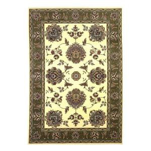 Kas Rugs Classic Mahal Ivory/Sage 3 ft. 3 in. x 4 ft. 11 in. Area Rug