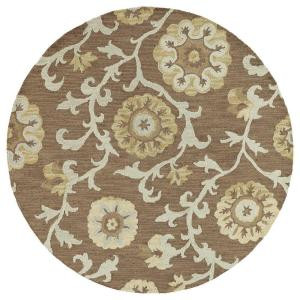 Kaleen Carriage Cornish Graphite 7 ft. 9 in. x 7 ft. 9 in. Round Area Rug