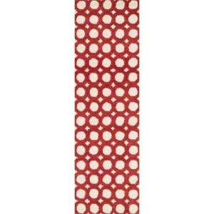 Loloi Rugs Weston Lifestyle Collection Ivory Red 2 ft. 3 in. x 7 ft. 6 in. Runner