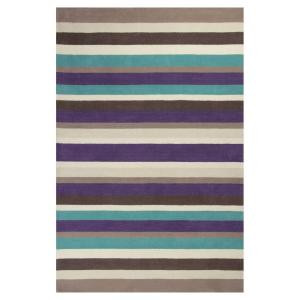 Kas Rugs Rise in Stripes Blue/Purple 2 ft. 6 in. x 4 ft. 2 in. Area Rug
