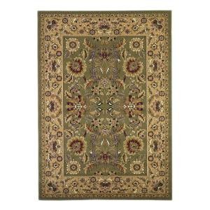 Kas Rugs Classic Kashan Green/Taupe 3 ft. 3 in. x 4 ft. 11 in. Area Rug