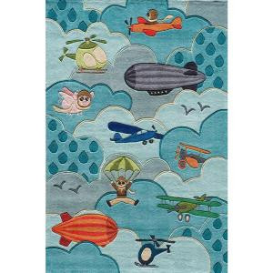 Momeni Caprice Collection Sky 4 ft. x 6 ft. Area Rug