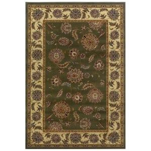 Kas Rugs Antique Kashan Green/Ivory 7 ft. 10 in. x 9 ft. 10 in. Area Rug