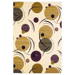 Kas Rugs Circle of Dots Ivory 7 ft. 7 in. x 10 ft. 10 in. Area Rug