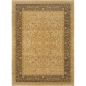Home Dynamix Antiqua Cream/Brown 7 ft. 8 in. x 10 ft. 2 in. Area Rug