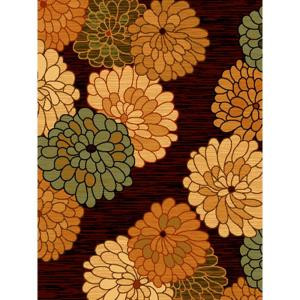 United Weavers Hydrangea Brown and Beige 7 ft. 10 in. x 10 ft. 6 in. Area Rug