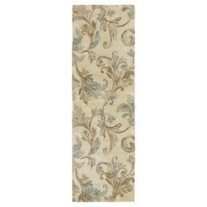 Kaleen Calais Floral Waterfall Ivory 2 ft. 3 in. x 7 ft. 6 in. Runner