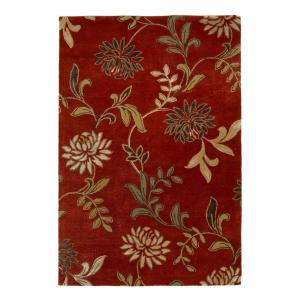 Kas Rugs Perfect Flowers Red 2 ft. 6 in. x 4 ft. 2 in. Area Rug