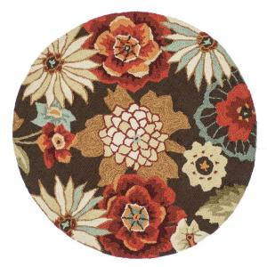 Loloi Rugs Summerton Life Style Collection Chestnut 3 ft. Round Area Rug