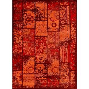 United Weavers Holt Fire Beige and Red 5 ft. 3 in. x 7 ft. 6 in. Area Rug