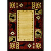 Balta US Northern Territory Red and Moose Bear 5 ft. 3 in. x 7 ft. 5 in. Area Rug