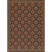 Hampton Bay Red and Black All Over 7 ft. 7 in. x 10 ft. 10 in. Indoor Outdoor Area Rug