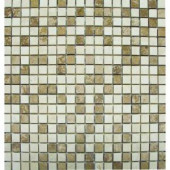 MS International 5/8 In. x 5/8 In. Noche/Chiaro Travertine Micro Mosaic Floor & Wall Tile