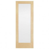 Steves & Sons 24 in. x 80 in. x 1-3/8 in. 1-Lite Unfinished Pine Obscured Glass Interior Slab Door