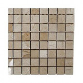Splashback Tile Crema Marfil Squares Marble Floor and Wall Tile - 6 in. x 6 in. Tile Sample