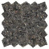Solistone Micro Pebble Barbados Black 12 in. x 12 in. x 6.35 mm Mesh-Mounted Mosaic Floor and Wall Tile (10 sq. ft. / case)