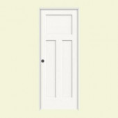 JELD-WEN Craftsman Smooth 3-Panel Solid Core Painted Molded Prehung Interior Door