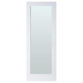 Masonite Full Lite Solid Core Primed Composite Interior Door Slab with Privacy Glass