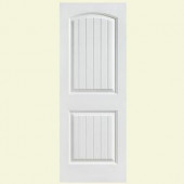 Masonite Safe-N-Sound Cheyenne Smooth 2-Panel Camber Top Plank Solid Core Primed Composite Interior Door Slab