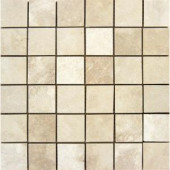 MS International 2 in. x 2 in. Ivory Travertine Mosaic Floor and Wall Tile