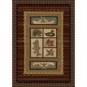 Tayse Rugs Nature Brown 5 ft. 3 in. x 7 ft. 3 in. Lodge Area Rug