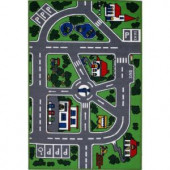 LA Rug Inc. Fun Time Streets Multi Colored 5 ft. 3 in. x 7 ft. 6 in. Area Rug