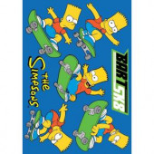 Fun Rugs The Simpsons Bart SK8 Blue 19 in. x 29 in. Accent Rug