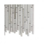 Splashback Tile Windsor Random Wooden Beige Marble Floor and Wall Tile - 6 in. x 6 in. Tile Sample