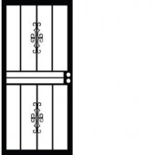 Grisham 501 Series Genesis 28 in. x 80 in. Steel Black Prehung Security Door