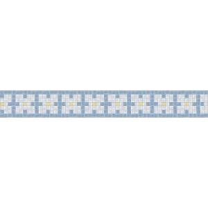 Mosaic Loft Bloom Border Cool Accent Glass Mosaic Tile - 117.5 in. x 4 in. Glass Wall and Light Residential Floor Mosaic Tile