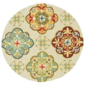 Loloi Rugs Olivia Life Style Collection Ivory Sage 3 ft. Round Area Rug