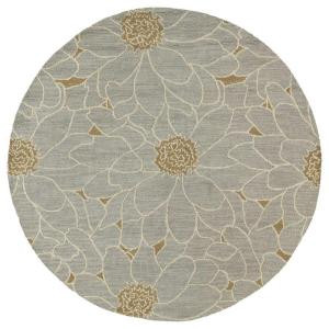 Kaleen Carriage City Park Blue 7 ft. 9 in. x 7 ft. 9 in. Round Area Rug