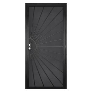 Unique Home Designs Solana 36 in. x 80 in. Black Outswing Security Door
