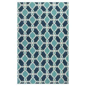 Kas Rugs Moroccan View Blue/Ivory 2 ft. 3 in. x 3 ft. 9 in. Area Rug