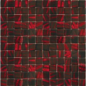 EPOCH Metalz Manganese-1014 Mosaic Recycled Glass 12 in. x 12 in. Mesh Mounted Floor & Wall Tile (5 sq. ft. / case)