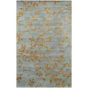 BASHIAN Greenwich Collection Spring Bursts Light Blue 7 ft. 9 in. x 9 ft. 9 in. Area Rug