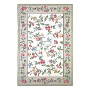 Kas Rugs Morning Vines Ivory 3 ft. 6 in. x 5 ft. 6 in. Area Rug