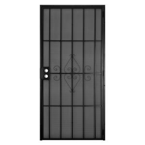 Unique Home Designs Su Casa 36 in. x 80 in. Black Security Door