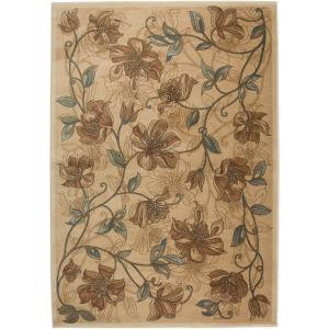 Rizzy Home Bellevue Honey Brown Floral 2 ft. 3 in. x 7 ft. 7 in. Area Rug