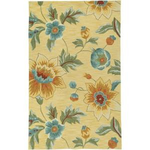 LR Resources Enchant Yellow 5 ft. x 7 ft. 9 in. Plush Indoor Area Rug