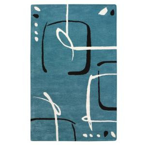Home Decorators Collection Fragment Aegan Blue 5 ft. 3 in. x 8 ft. Area Rug