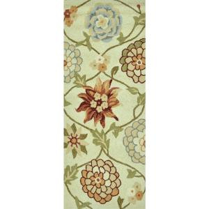 Loloi Rugs Summerton Life Style Collection Ivory Floral 2 ft. x 5 ft. Runner