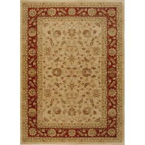 Home Dynamix Antiqua Cream/Red 7 ft. 8 in. x 10 ft. 2 in. Area Rug