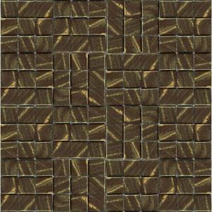 EPOCH Metalz Bronze-1012 Mosiac Recycled Glass Mesh Mounted Tile - 4 in. x 4 in. Tile Sample