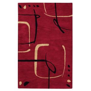 Home Decorators Collection Fragment Red 7 ft. 6 in. x 9 ft. 6 in. Area Rug