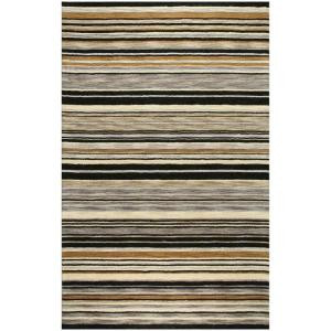BASHIAN Contempo Collection Stripes Black 2 ft. 6 in. x 8 ft. Area Rug
