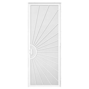 Unique Home Designs Solana 36 in. x 96 in. White Right-Hand Outswing Security Door